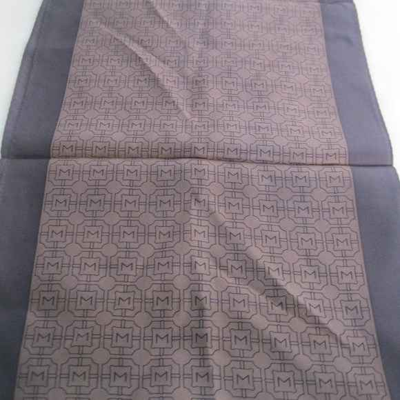 Monet Silk Monogram Logo Scarf WT - Picture 1 of 5